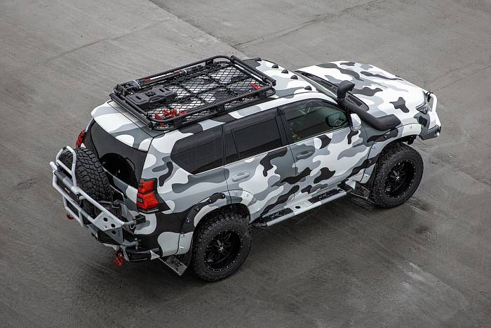 Универсальный экспедиционный багажник BMS Yukon для Toyota Prado, кунг Tundra, покрытие Raptor