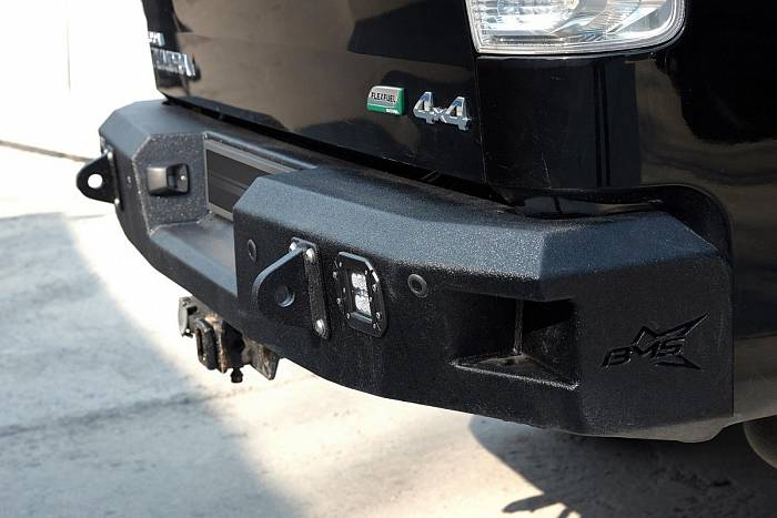 Задний силовой бампер BMS PRO-Line для Toyota Tundra 2007-13, полимерное покрытие + цинкование