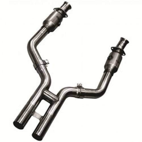 Приемные трубы H-Pipe с кат. для Mustang GT 4.6L, 2005-2010, 3'' x 3''