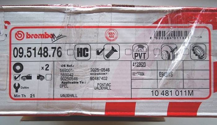 Диск тормозной Brembo MAX 09.5148.76