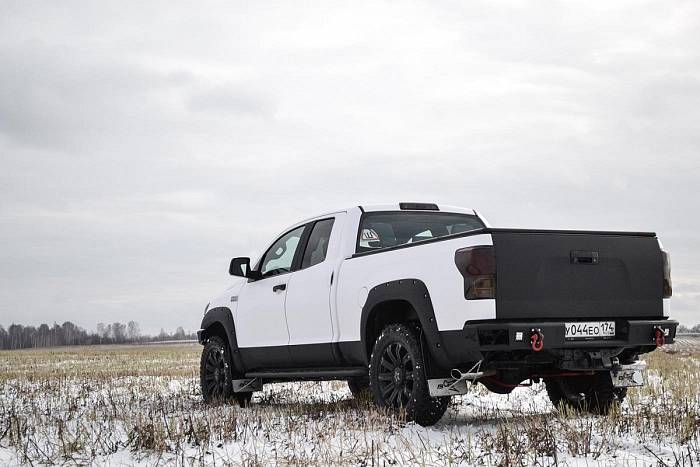 Задний силовой бампер BMS ALFA для Toyota Tundra 2007-13, покрытие Line-X