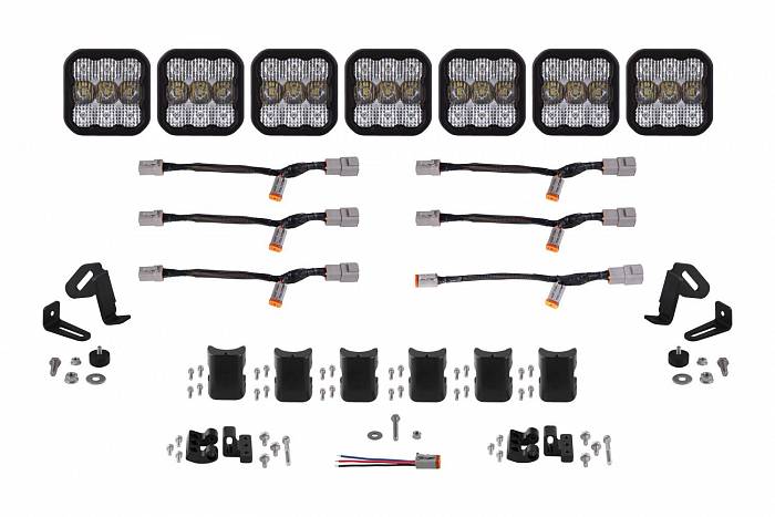 LED-балка SS5 Pro Universal 7 фар, белый комбинированный свет