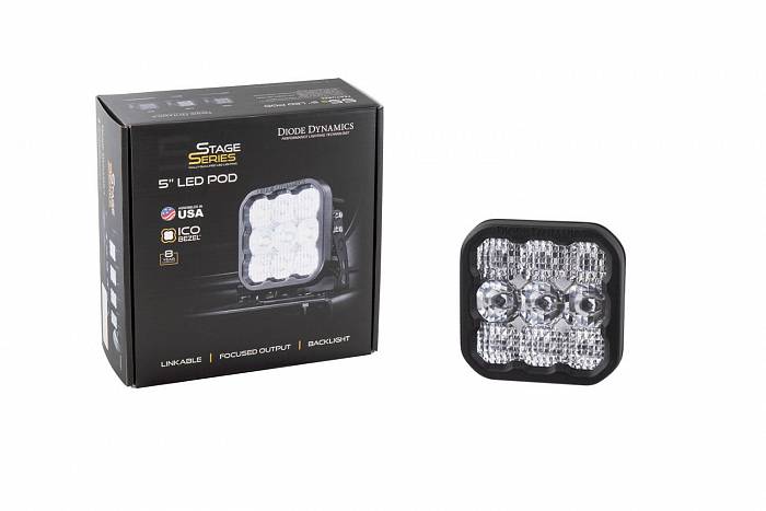 LED-фара Stage Series 5" Sport белый водительский свет
