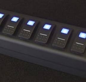 TJ Switch Panel 6 Switch W/Air Gauge 03-06 Wrangler TJ Blue sPOD