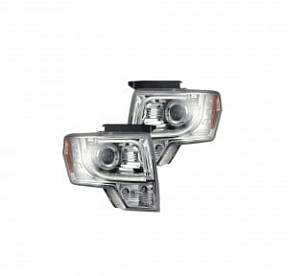 Фары головного света для Ford F150|RAPTOR 2013-2014- Clear / Chrome