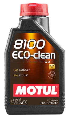 1 л MOTUL 8100 ECO-CLEAN 5W-30 C2 для бензиновых и дизельных двигателей