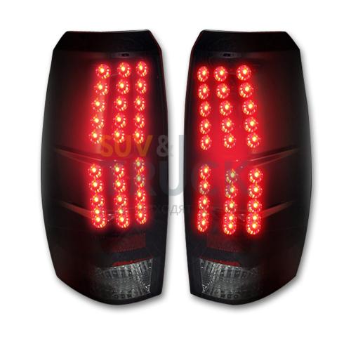 Chevy Avalanche 07-13 LED TAIL LIGHTS - Red Smoked Lens