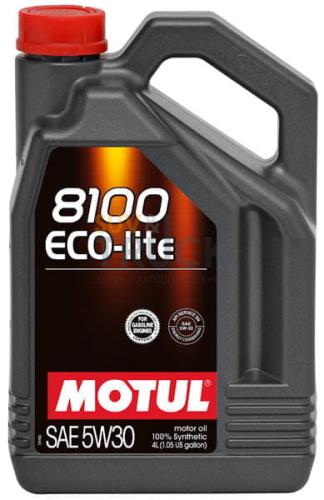 4 л MOTUL 8100 ECO-LITE 5W-30 энергосберегающее масло для бензиновых двигателей