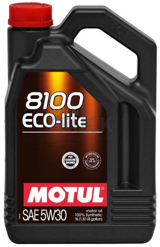 5 л MOTUL 8100 ECO-LITE 5W-30 энергосберегающее масло для бензиновых двигателей
