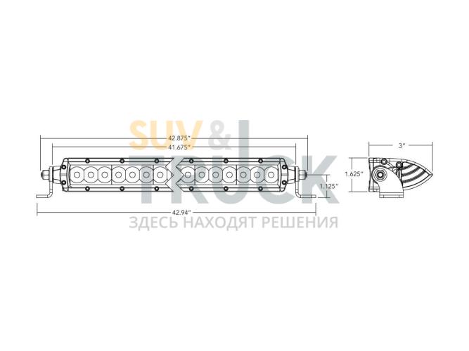 Балка MSR-серия 40" SR (40 светодиодов) комбинированный свет (белая)