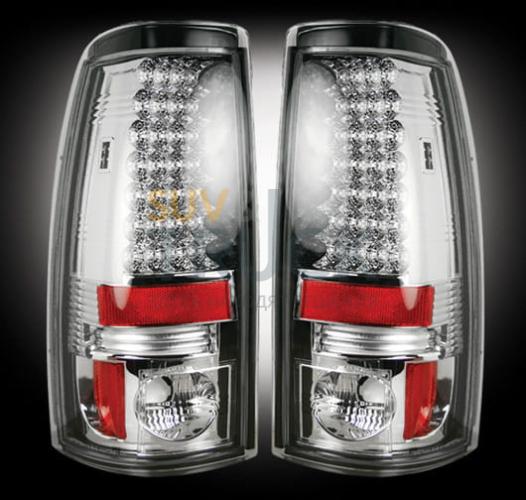Chevy Silverado & GMC Sierra 99-07 (Fits 2007 "Classic" Body Style Only) LED TAIL LIGHTS - Clear Lens